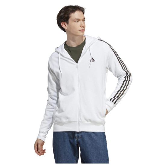 Adidas Ανδρική ζακέτα Essentials French Terry 3-Stripes Full-Zip Hoodie Adidas Ανδρική ζακέτα Essentials French Terry 3-Stripes Full-Zip Hoodie